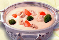 鶏のホワイトソース